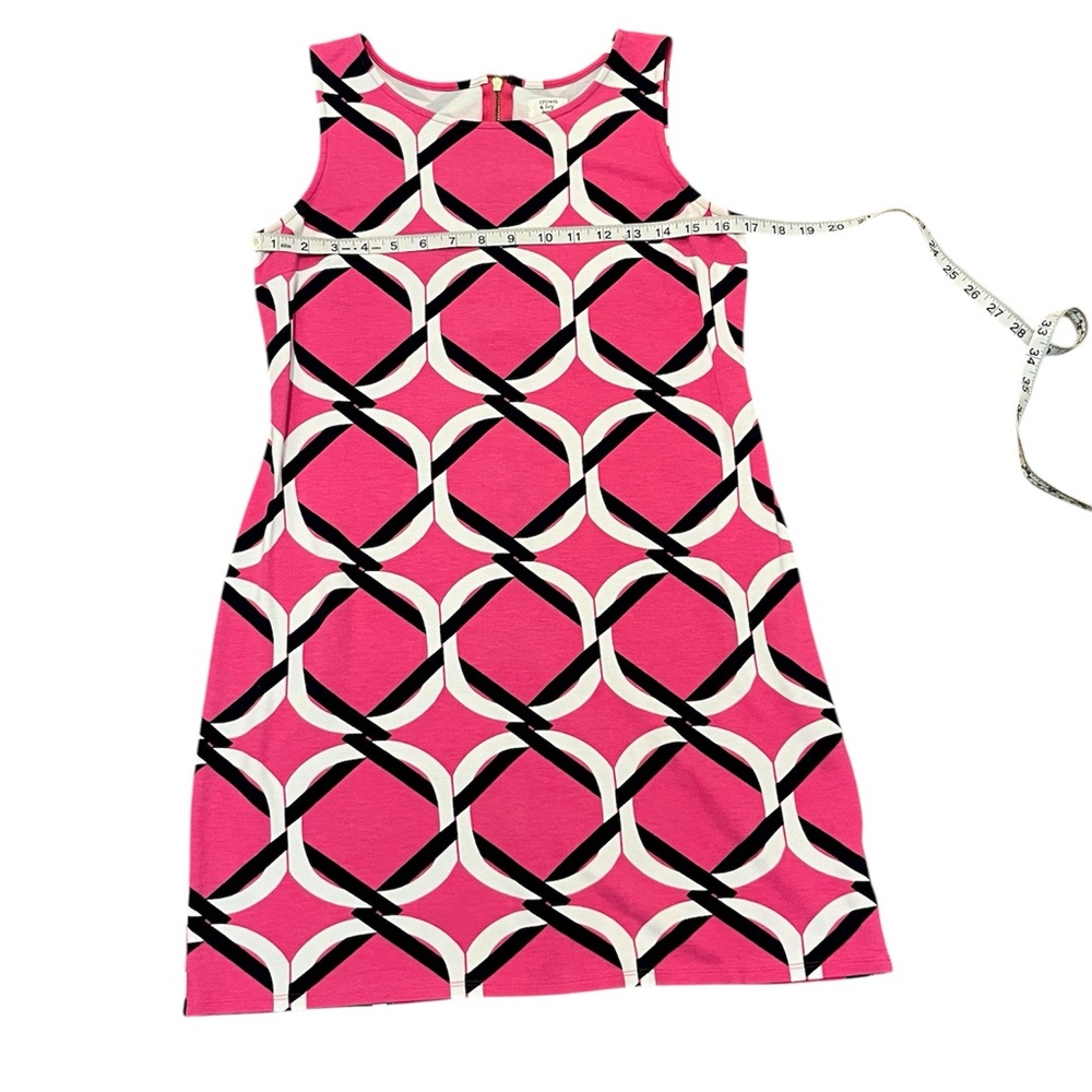 Crown & Ivy Pink Black & White Beach Knit Sleeveless Dress Size: PP - Picture 8 of 9